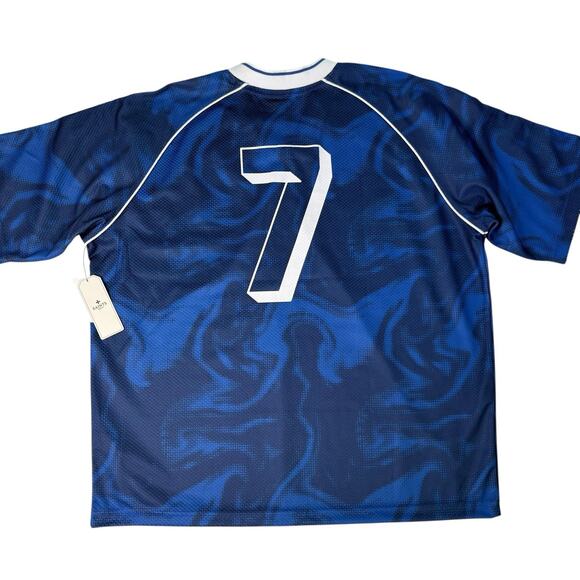 Saints Studio NYC Game Changer Soccer Jersey Shirt Blue Rose Graphic Men XL NWT - Picture 2 of 8